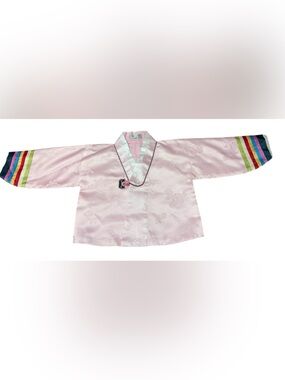 Cinderella Korean Hanbok Jeogori Jacket Pink Rainbow Saekdong Size 1-2 Years